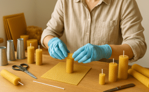 DIY beeswax candles