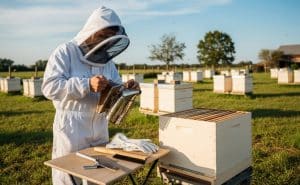 Preparing for Bee Hive Inspection